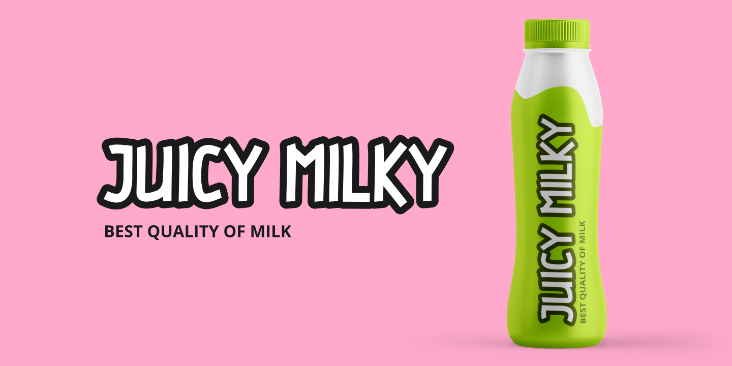 Пример шрифта Juicy Milky #4